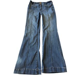 KUT From The Kloth Womens High Rise Flare Jeans Size 10 Blue Denim Western Rodeo